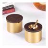 ADIE Ashtray Brass Creative Ashtray Personalized Ashtrays Household Windproof Ash Tray with Cover Can Be Used As Gifts Home Decoration Easy to Clean Ashtray (Color : B) view 3