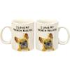 Primitives by Kathy I Love My French Bulldog Double-Sided Mug view 1