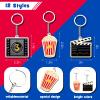 Taiyin 12 Pieces Movie Night Party Supplies Acrylic Movie Keychains Now Showing Party Supplies Camera Clapboard Microphone Ticket Film Keychain Souvenirs Gift Christmas Gifts view 2