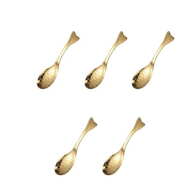 Dessert Spoons Stainless Steel Spoon Coffee Spoon Spoon Cute Creative Soup Spoons (Color : C)