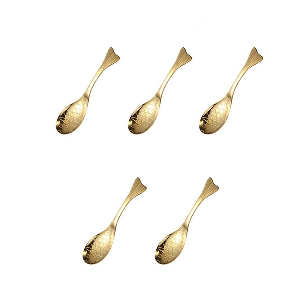 Dessert Spoons Stainless Steel Spoon Coffee Spoon Spoon Cute Creative Soup Spoons (Color : C)
