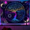 AACKart Blacklight Tapestry for Bedroom - Spiritual Tree of Life Wall Tapestry Glow in the Dark Wall Hanging 78.7 x 59.1 inches view 1