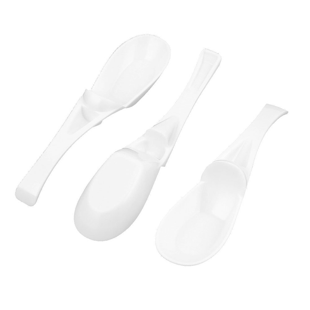 Ruilogod Plastic Cutlery Dinner Noodles Food Porridge Soup Spoons 3pcs White (id: d58 791 ea2 e7b d49