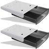 Under Desk Drawer Organizer,2 Pack Self-Adhesive Attachable Under Desk Storage Drawer, Hidden Desk Drawer Slide-out, Stick on Drawer Under Mounted for Office Home Closet Stationery view 1