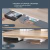 Under Desk Drawer Organizer,2 Pack Self-Adhesive Attachable Under Desk Storage Drawer, Hidden Desk Drawer Slide-out, Stick on Drawer Under Mounted for Office Home Closet Stationery view 4
