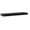 CHARMMA Floating Wall Shelves 2 pcs Black 23.6"x7.9"x1.5"-Black-3.55KG view 2