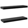 CHARMMA Floating Wall Shelves 2 pcs Black 23.6"x7.9"x1.5"-Black-3.55KG view 3