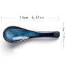 Dessert Spoons Ceramic Spoon Thick Glazed Porcelain Spoon Chinese Spoon Blue Spoon Home Dining And Restaurant Cooking Spoon (Color : E) view 2
