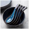 Dessert Spoons Ceramic Spoon Thick Glazed Porcelain Spoon Chinese Spoon Blue Spoon Home Dining And Restaurant Cooking Spoon (Color : E) view 4