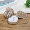 IMFILM Wedding Flower Girl Basket and Ring Box,Summer Rattan Flower Basket Linen Groom Bride Ring Box Country Style Wedding Set Wicker Basket for Weddings Party Vintage Ceremony,A view 3