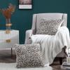 BYTIDE Pack of 2 Faux Fur Plush Soft Snow Leopard Print Throw Pillow Covers Set 20 x 20 Inch, Fuzzy Furry Cozy Warm Decorative Square Pillowcases Pillowslips Cushion Covers for Couch Sofa Bed view 1