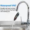 BOMATA 2 Pack Waterproof IPX7 Meat Thermometer Instant Read Food Thermometer with Long Probe for Water, Liquid, Kitchen Cooking, Grill,BBQ ! T101 X 2 Pcs (Black & Red) view 2