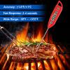 BOMATA 2 Pack Waterproof IPX7 Meat Thermometer Instant Read Food Thermometer with Long Probe for Water, Liquid, Kitchen Cooking, Grill,BBQ ! T101 X 2 Pcs (Black & Red) view 3