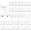 Tuanse 40 Pack White 4 x 6 Inch Acrylic Wedding Table Number 1-40 Clear Wedding Table Stand with Numbers Calligraphy Holders Signs for Reception Centerpieces Decorations view 1