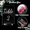 Tuanse 40 Pack White 4 x 6 Inch Acrylic Wedding Table Number 1-40 Clear Wedding Table Stand with Numbers Calligraphy Holders Signs for Reception Centerpieces Decorations view 2