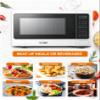 COMMERCIAL CHEF Microwave 1.3 Cu Ft with 10 Power Levels, Microwave with Push Button Door Lock, 1000W Countertop Microwave with Timer and Digital Controls, White view 2