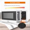 COMMERCIAL CHEF Microwave 1.3 Cu Ft with 10 Power Levels, Microwave with Push Button Door Lock, 1000W Countertop Microwave with Timer and Digital Controls, White view 3