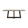 Armen Living Elodie Rectangular Contemporary Stone Dining Table in Gray/Oak view 3