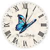 Elegant Butterfly Clock Fly Like A Butterfly Clock Painted Silent Non-Ticking Round Wall Clock Home Art Bedroom Living Dorm Room Decor view 1