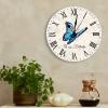 Elegant Butterfly Clock Fly Like A Butterfly Clock Painted Silent Non-Ticking Round Wall Clock Home Art Bedroom Living Dorm Room Decor view 3