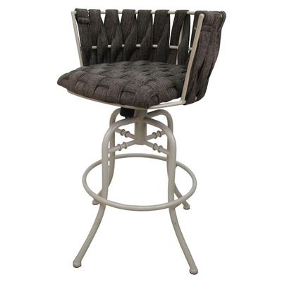 Tobias Designs Inc. Metalona 30" Swivel Tilt Metal Bar Stool - Sanora Brown- Beige