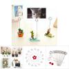 50 Pcs Ring Loop Round Shape Craft Wire Clip Table Card Holders Note Picture Memo Holder for Party Birthday Office DIY Cake Decoration(Round Shape),Photo Display Clip Holders, Photo Display Clip view 2