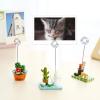 50 Pcs Ring Loop Round Shape Craft Wire Clip Table Card Holders Note Picture Memo Holder for Party Birthday Office DIY Cake Decoration(Round Shape),Photo Display Clip Holders, Photo Display Clip view 4