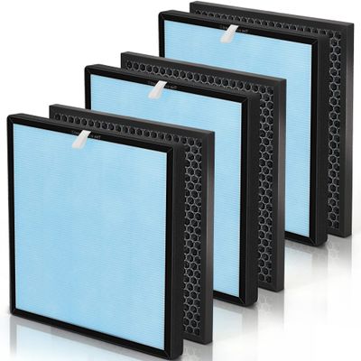 [3 Sets] HSP001 Air Replacement Filters Set Compatible with HSP001 True Air Clenaer for Home, Efficient Filter Carbon Pre-Filter 4 Stages Remove Odor