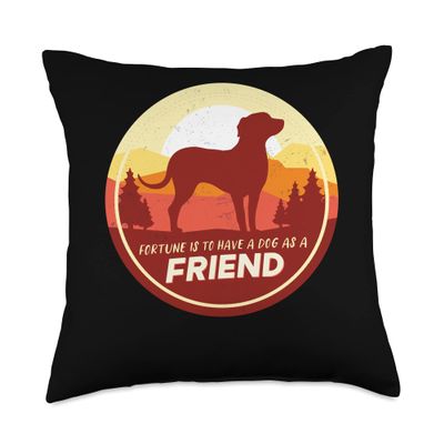 99 Gifts Black Mouth Cur Retro Blackmouth Cur Retro Throw Pillow, 18x18, Multicolor