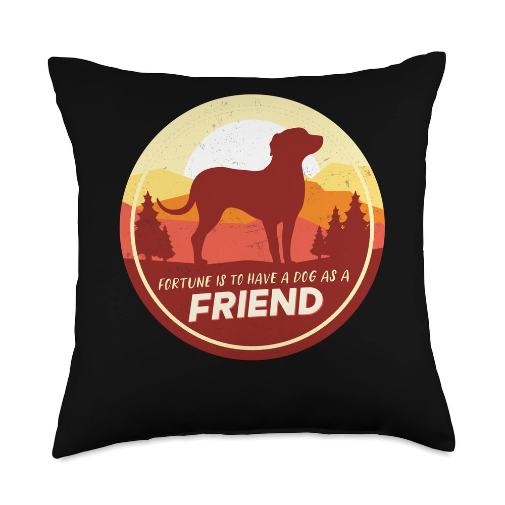 99 Gifts Black Mouth Cur Retro Blackmouth Cur Retro Throw Pillow, 18x18, Multicolor