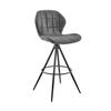 Armen Living Catalina Bar Stool in Charcoal Fabric and Black Finish 26" Counter Height view 1