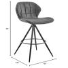 Armen Living Catalina Bar Stool in Charcoal Fabric and Black Finish 26" Counter Height view 3
