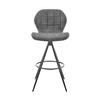 Armen Living Catalina Bar Stool in Charcoal Fabric and Black Finish 26" Counter Height view 4