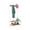 ClosetMaid Hall Tree with Shoe Bench, 4 Hooks and Storage Shelf, Coat Rack, Wheat/White view 1