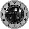 American Hot Rod Moonshine Runner Large Round Wood Wall Clock Decor 18 Inch Gray Wall Art view 1