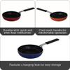 IMUSA 5.5in Aluminum Nonstick Mini Egg Pan with Cool Touch Handle, Blue/Orange/Red view 2