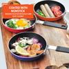 IMUSA 5.5in Aluminum Nonstick Mini Egg Pan with Cool Touch Handle, Blue/Orange/Red view 4