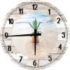 AT Wall Art Beach Wall Art Tropical Pineapple for Kitchen Large Round Wood Clock Decor 18 Inch White view 1