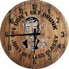 Bar Wall Art Retro Meme Drunk Classy Large Round Wood Wall Clock Decor 18 Inch view 1