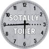 Bar Wall Art Sotally Tober Sober Drunk Bar Large Round Wood Wall Clock Decor 18 Inch Gray view 1