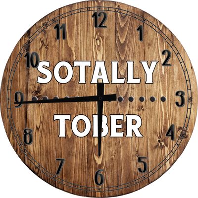 Bar Wall Art Sotally Tober Sober Drunk Bar Large Round Wood Wall Clock Decor 18 Inch