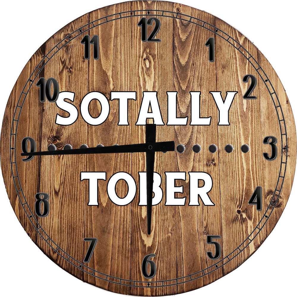 Bar Wall Art Sotally Tober Sober Drunk Bar Large Round Wood Wall Clock Decor 18 Inch