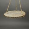 15.5 Inch Diameter Paulownia Wood Slab Hanging Tray Decorative Natural Bark Home Decor view 2