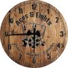Bar Wall Art Aces & Eights Poker Room Large Round Wood Wall Clock Decor 18 Inch view 1