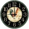 AT Wall Art Chicken Rooster Farmhouse Farm Fresh Large Round Wood Wall Clock Decor 18 Inch Wall Art, CLK-RUS414-Circle18wood view 1