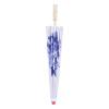 Hilitand Chinese Handmade Paper Umbrella, Elegant Rainproof Sunshade Prop for Dance Wedding Cloth Wood Blue Chinoiserie 32.28in Canopy 21.65in Handle 1 Pack view 1
