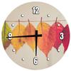 Autumn Leaves Yellow Red Orange Living Room Large Round Wood Wall Clock Decor 18 Inch Wall Art view 1