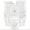 3.5 Gallon White Bucket with White Twist-on Lid, 6 Pack view 1