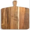 Acacia Wood Cutting Board and Chopping Board with Handle for Meat, Cheese Board, Vegetables, Bread, and Charcuterie - Decorative Wooden Serving Board for Kitchen and Dining Room, Large 17" x 13" view 1