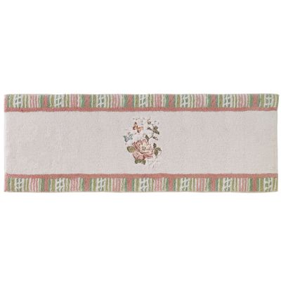 Avanti Linens - Bath Mat, Cotton Bath Rug, Butterfly Design Home Decor (Butterfly Garden Collection, 24" x 60")